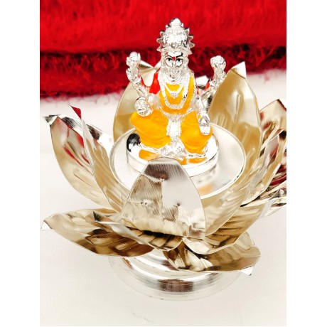 German Silver Lotus Singhasan For Any Gods 